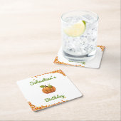 Little Pumpkin Herfst Birthday Kartonnen Onderzetters (Insitu)