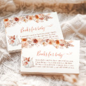 Little Pumpkin Herfst Bloemen Boeken voor Baby Informatiekaartje