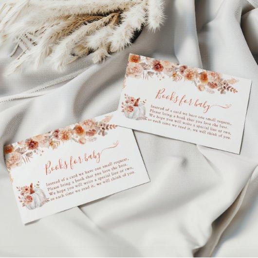 Little Pumpkin Herfst Bloemen Boeken voor Baby Informatiekaartje