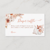 Little Pumpkin Herfst Bloemen Luier Raffle Informatiekaartje (Voorkant)