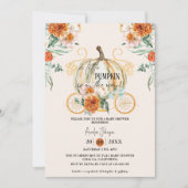 Little Pumpkin Herfst bloemenherfst Baby shower Kaart (Voorkant)