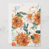 Little Pumpkin Herfst bloemenherfst Baby shower Kaart (Achterkant)