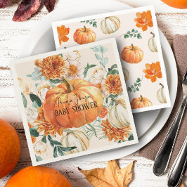 Little Pumpkin Herfst bloemenherfst Baby shower Servet