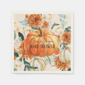 Little Pumpkin Herfst bloemenherfst Baby shower Servet (Voorkant)