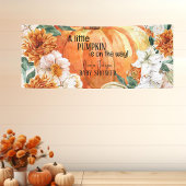 Little Pumpkin Herfst bloemenherfst Baby shower Spandoek