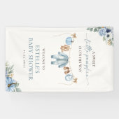 Little Pumpkin Herfst Blue Boy Baby shower Welkom Spandoek (Horizontaal)