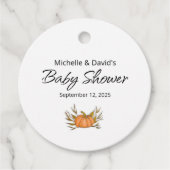 Little Pumpkin Herfst Boho Baby shower Bedankjes Labels (Voorkant)
