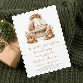 Little Pumpkin Herfst Boho Girl Baby shower Kaart