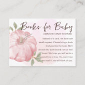 Little Pumpkin Herfst Books for Baby shower Informatiekaartje (Voorkant)