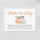 Little Pumpkin Herfst Books for Baby shower Informatiekaartje (Voorkant)