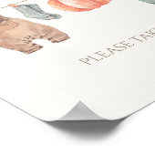 Little Pumpkin Herfst Boy Clothes Baby shower Favo Poster (Hoek)