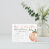 Little Pumpkin Herfst Custom Baby shower Informatiekaartje (Staand voorkant)