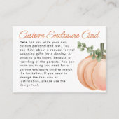 Little Pumpkin Herfst Custom Baby shower Informatiekaartje (Voorkant)