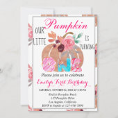 Little Pumpkin Herfst Donut Snoep 1st eerste verja Kaart (Voorkant)