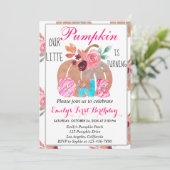 Little Pumpkin Herfst Donut Snoep 1st eerste verja Kaart (Staand voorkant)