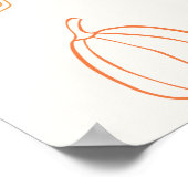 Little Pumpkin Herfst Doodle Baby shower Welkom Poster (Hoek)