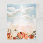 Little Pumpkin Herfst Floral Girl Baby shower Bing (Achterkant)