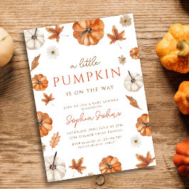 Little Pumpkin herfst Genderneutraal Baby shower I Kaart
