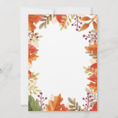 Little Pumpkin Herfst Girl Baby shower Invitation Kaart (Achterkant)