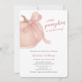 Little Pumpkin Herfst Girl Baby shower Kaart (Voorkant)
