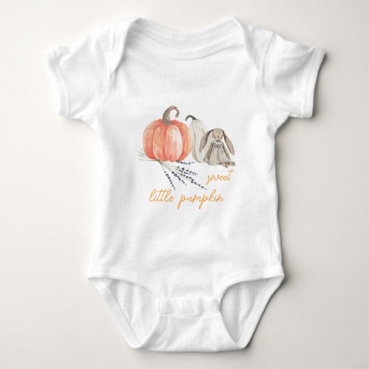 Little Pumpkin Herfst Girl Baby shower Romper (Voorkant)
