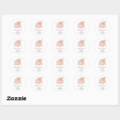 Little Pumpkin Herfst Girl Baby shower Ronde Sticker (Vel)