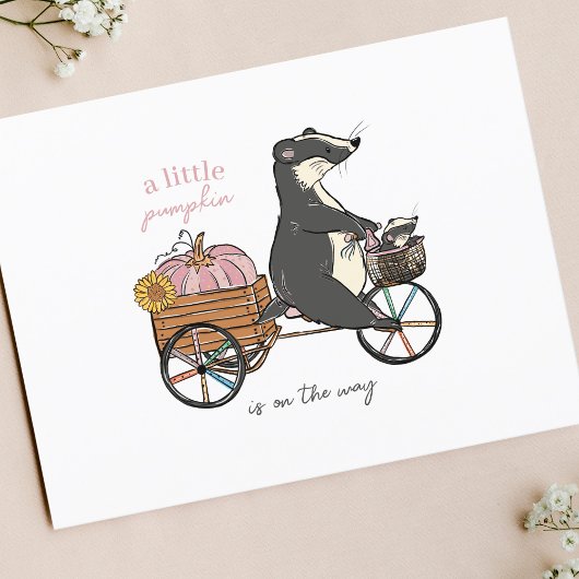 Little Pumpkin Herfst Girl Baby shower Uitnodiging