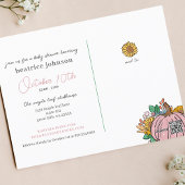 Little Pumpkin Herfst Girl Baby shower Uitnodiging