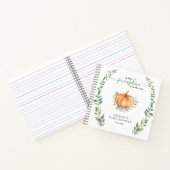 Little Pumpkin Herfst Greenery Baby shower Gastenb Notitieboek (Binnen)