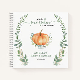 Little Pumpkin Herfst Greenery Baby shower Gastenb Notitieboek