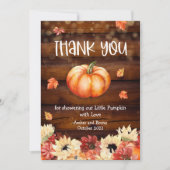 Little Pumpkin-Herfst - Hartelijk dank Kaart (Voorkant)