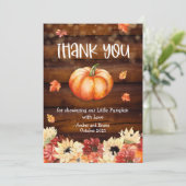 Little Pumpkin-Herfst - Hartelijk dank Kaart (Staand voorkant)