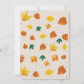 Little Pumpkin Herfst Herfst 1e verjaardag Uitnodi Kaart (Achterkant)