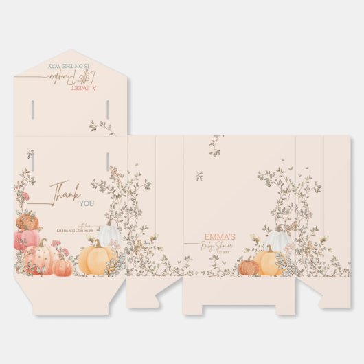 Little Pumpkin Herfst herfst Baby shower dank u Bedankdoosjes (Ongevouwen)