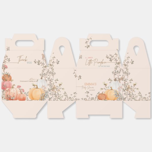 Little Pumpkin Herfst herfst Baby shower dank u Bedankdoosjes (Ongevouwen)
