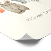 Little Pumpkin Herfst Kleding Baby shower Favors Poster (Hoek)