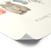 Little Pumpkin Herfst Kleding Bedankt voor je koms Poster (Hoek)