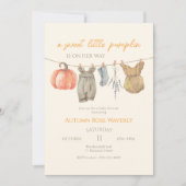 Little Pumpkin Herfst Kleding Meisje Baby shower Kaart (Voorkant)