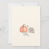 Little Pumpkin Herfst Kleding Meisje Baby shower Kaart (Achterkant)