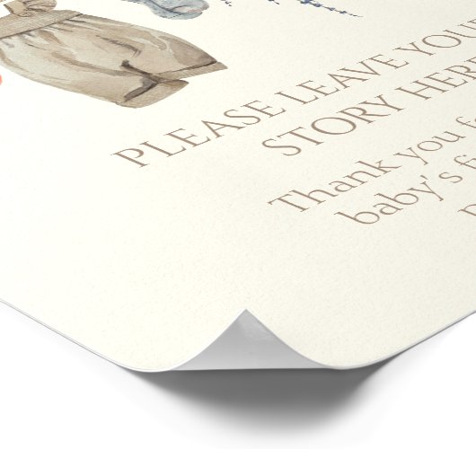 Little Pumpkin Herfst Kleding Meisje Boeken voor B Poster (Hoek)