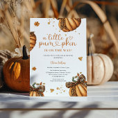 Little Pumpkin Herfst Minimalist Retro Leopard Bow Kaart