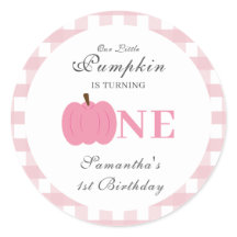 Little Pumpkin Herfst Pastel Pink eerste verjaarda