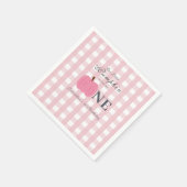 Little Pumpkin Herfst Pastel Pink eerste verjaarda Servet (Hoek)