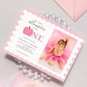 Little Pumpkin Herfst Pastel Roze 1e Verjaardag Fo Kaart