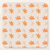 Little Pumpkin Herfst Pattern Eerste 1e verjaardag Kartonnen Onderzetters (Voorkant)