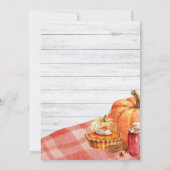 Little Pumpkin Herfst Picnic Baby shower Kaart (Achterkant)