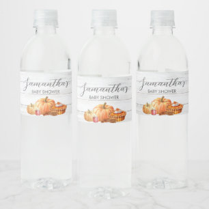 Little Pumpkin Herfst Picnic Baby shower Waterfles Etiket
