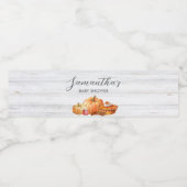 Little Pumpkin Herfst Picnic Baby shower Waterfles Etiket (Enkel label)