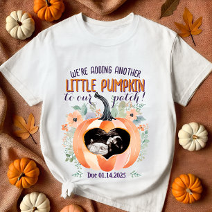 Little Pumpkin Herfst Pregnancy Reveal Echografie T-shirt