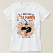 Little Pumpkin Herfst Pregnancy Reveal Echografie T-shirt (Design voorkant)